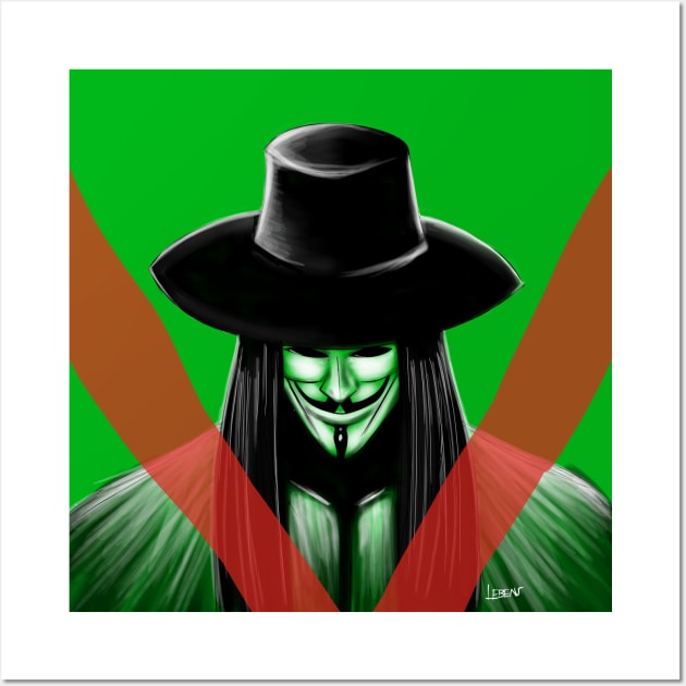 v for vendetta, remember the 4th of november in face mask Wall Art by jorge_lebeau